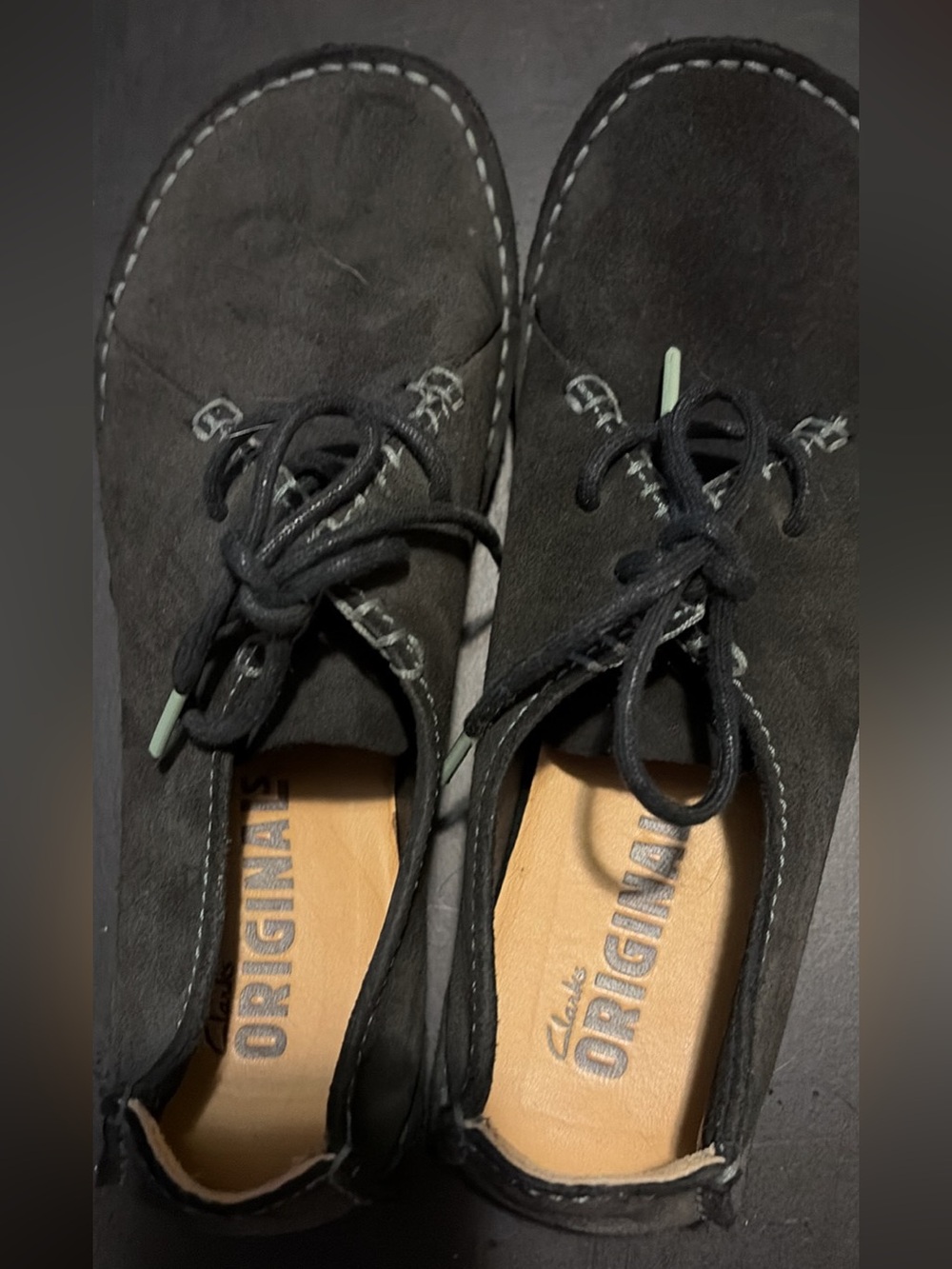 Men’s/ Women’s Black Suede Wallabee-Style Lace Shoe Clarks